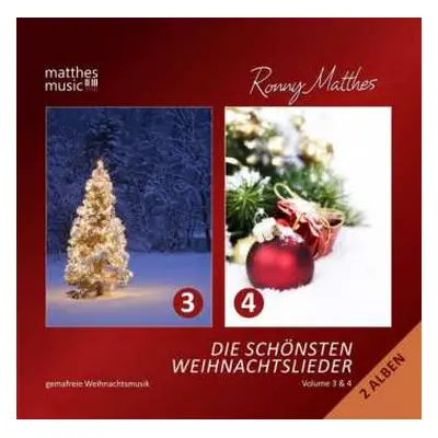 2CD Ronny Matthes: Die Schönsten Weihnachtslieder Vol. 3 & 4 - Instrumentale Deutsche & Englisch