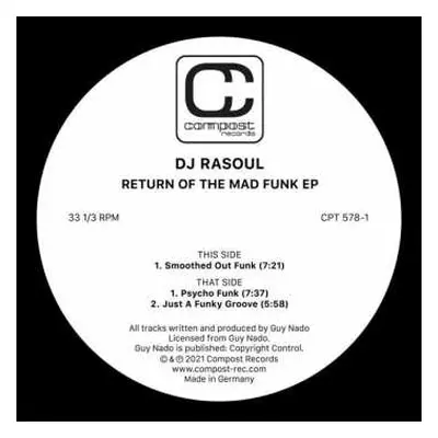 LP DJ Rasoul: Return Of The Mad Funk EP