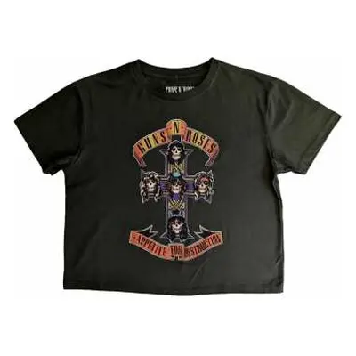 Guns N' Roses Ladies Crop Top: Appetite For Destruction (large) L