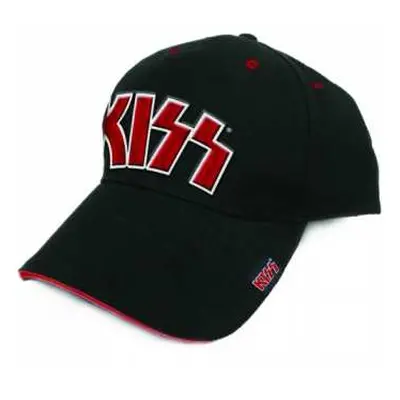 Kiss Unisex Baseball Cap: Red On White Logo