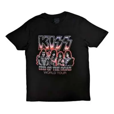 Kiss Unisex T-shirt: End Of The Road Tour Red (back Print) (x-large) XL