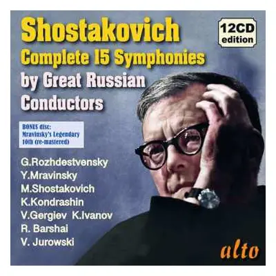 12CD/Box Set Dmitri Shostakovich: Complete 15 Symphonies By Great Russian Conductors