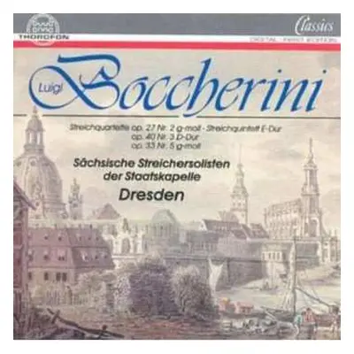 CD Luigi Boccherini: 3 Streichquartette - Streichquintett E-Dur