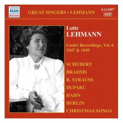 CD Franz Schubert: Lotte Lehmann - Lieder Recordings Vol.6