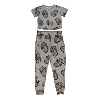 The Rolling Stones Ladies Pyjamas: Heart Tongue (x-small) XS