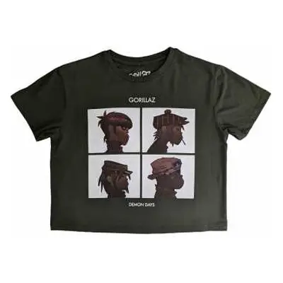 Gorillaz Ladies Crop Top: Demon Days (medium) M