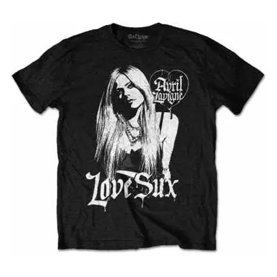 Avril Lavigne Unisex T-shirt: Love Sux (back Print) (large) L