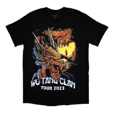 Wu-tang Clan Unisex T-shirt: Tour '23 Dragon Back Print (back Print & Ex-tour) (medium) M