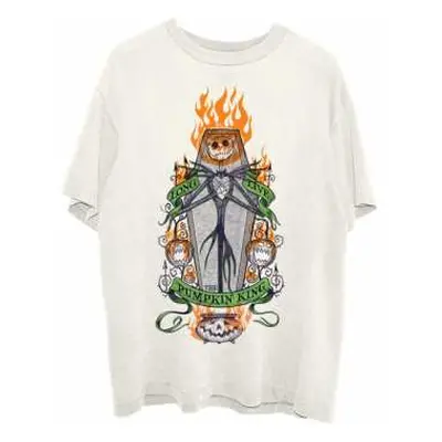 Tričko The Nightmare Before Christmas Orange Flames Pumpkin King XXL