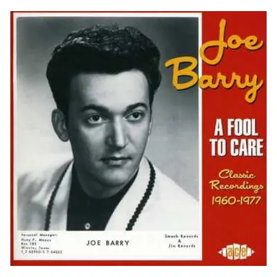 2CD Joe Barry: A Fool To Care: Classic Recordings 1960-1977