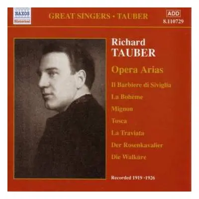 CD Richard Tauber: Opera Arias (1919-1926)