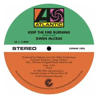 LP Gwen McCrae: Keep The Fire Burning / Funky Sensation