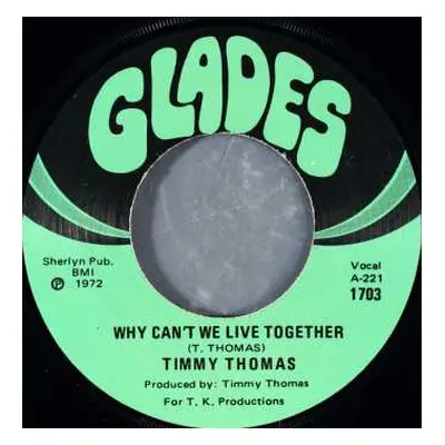 LP Timmy Thomas: Why Can't We Live Together CLR