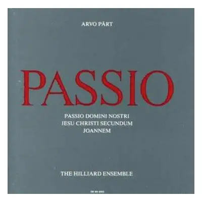 CD Arvo Pärt: Passio