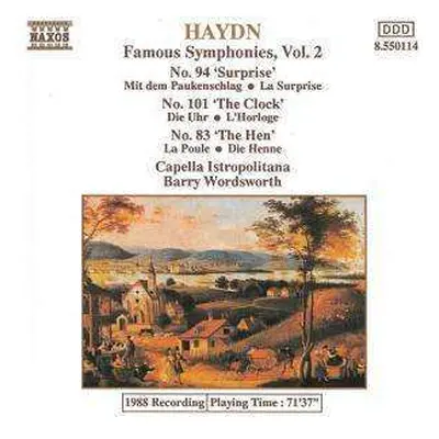 CD Joseph Haydn: Famous Symphonies, Vol 2: No. 94 'Surprise' • No. 101 'The Clock' • No. 83 'The