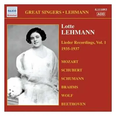 CD Robert Schumann: Lieder Recordings, Vol. 1 (1935-1937)