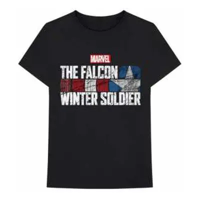 Tričko Falcon & Winter Soldier Text Logo Marvel Comics L