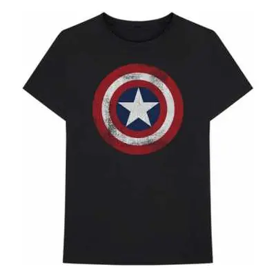 Tričko Captain America Distressed Shield M