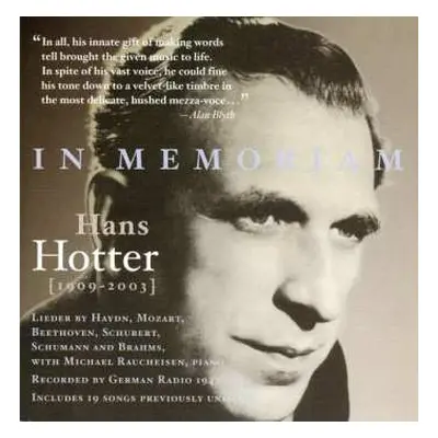 CD Joseph Haydn: Hans Hotter - In Memoriam