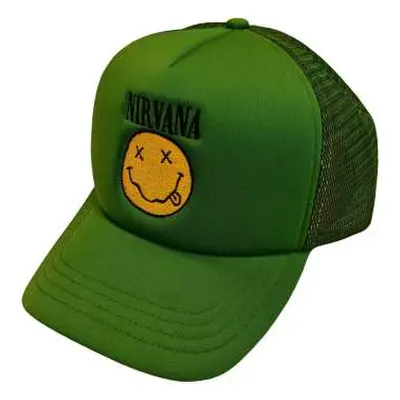 Nirvana Unisex Mesh Back Cap: Logo & Smiley