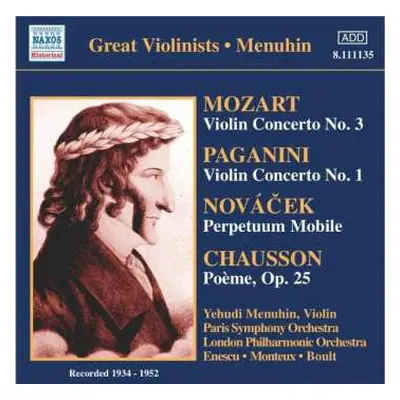 CD Wolfgang Amadeus Mozart: Yehudi Menuhin Spielt Violinkonzerte