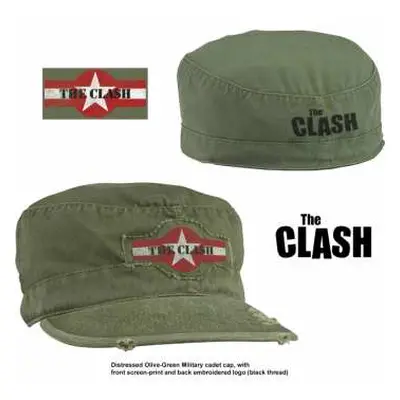 The Clash Unisex Military Cap: Star Logo (distressed) (large) L