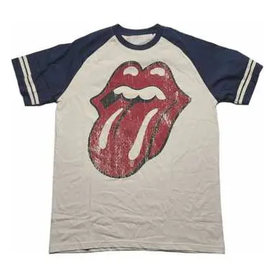 The Rolling Stones Unisex Raglan T-shirt: Lick (large) L