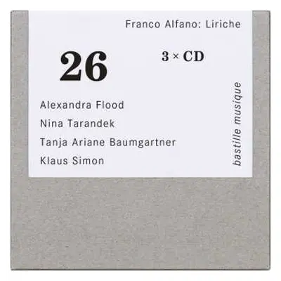 3CD Franco Alfano: Intregale Delle Liriche (sämtliche Klavierlieder)