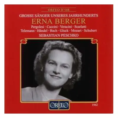 CD Giovanni Battista Pergolesi: Erna Berger - Liederabend 6.1.62 Hannover