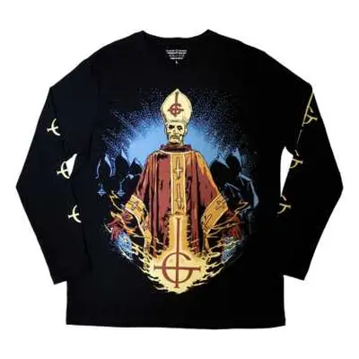 Ghost Unisex Long Sleeve T-shirt: Papa & Radient Ghouls (back & Sleeve Print) (small) S