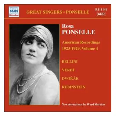 CD Rosa Ponselle: American Recordings 1923 - 1929, Volume 4