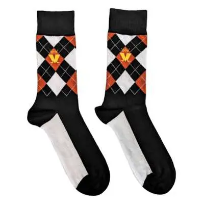 Madness Unisex Ankle Socks: Crown & M Brown Diamond (uk Size 7 - 11) 40 - 45