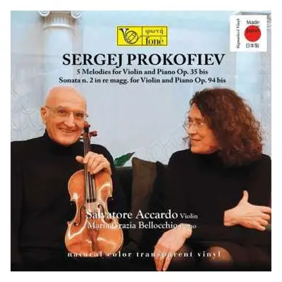 LP Salvatore Accardo: 5 Melodies For Violin And Piano Op.35, Sonata N.2 In Re Magg. For Violin A