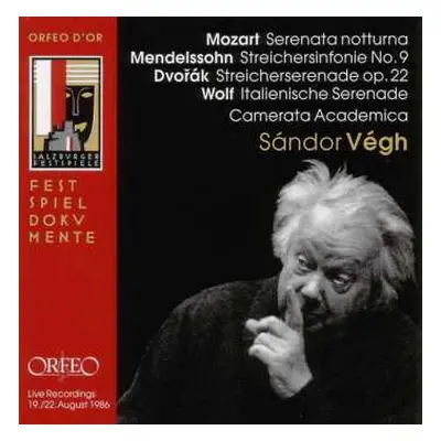 CD Sándor Végh: Mozart. Mendelssohn. Dvorák/Végh