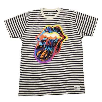 The Rolling Stones Unisex T-shirt: Cyberdelic (striped) (large) L