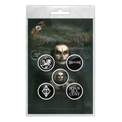 Cradle Of Filth Button Badge Pack: Hammer Of The Witches/dani