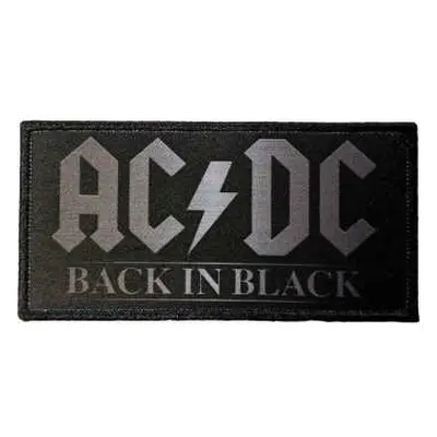 Ac/dc Standard Printed Patch: Back In Black