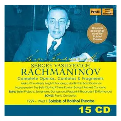 15CD Sergej Rachmaninoff: Complete Operas, Cantatas & Fragments