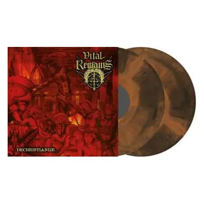 2LP Vital Remains: Dechristianize (2lp/orange-black Marbled Vinyl)