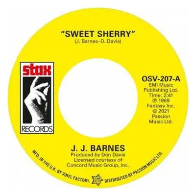 SP J.j. Barnes: Sweet Sherry/the Whole Damn World Is Going Crazy