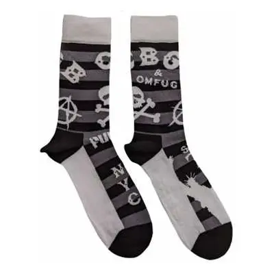 Cbgb Unisex Ankle Socks: Logos Striped (uk Size 7 - 11) 42 - 47