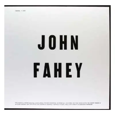 LP John Fahey: Blind Joe Death