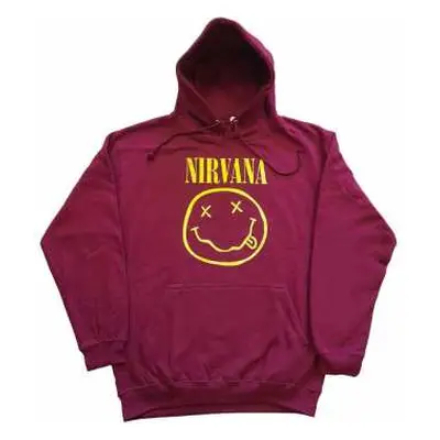 Nirvana Unisex Pullover Hoodie: Yellow Happy Face (xx-small) XXS