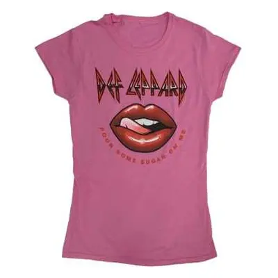 Def Leppard Ladies T-shirt: Pour Some Sugar On Me Lips Tour 2019 (ex-tour) (small) S