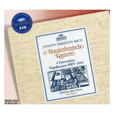 3CD Johann Sebastian Bach: 6 Brandenburgische Konzerte, 4 Oüverturen, Tripelkonzert BWV 1044