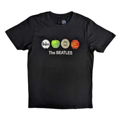 The Beatles Unisex T-shirt: Apple & Drums (medium) M