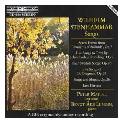 CD Wilhelm Stenhammar: Klavierlieder