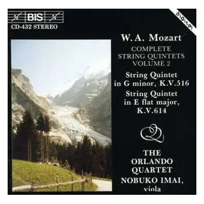 CD Wolfgang Amadeus Mozart: String Quintet In G Minor, K.V. 516 / String Quintet In E Flat Major