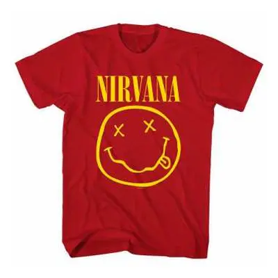 Nirvana Unisex T-shirt: Yellow Smiley (x-small) XS