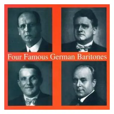 CD Heinrich August Marschner: 4 Famous German Baritones